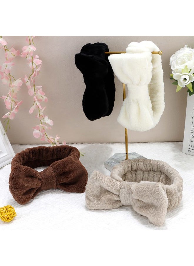 ACO-UINT - 4 Pack Spa Headbands for Women, Soft Headband for Washing Face Make Up Headbands, Microfiber Hair Band Skincare Headbands for Women Girls (Set B) - Image 1