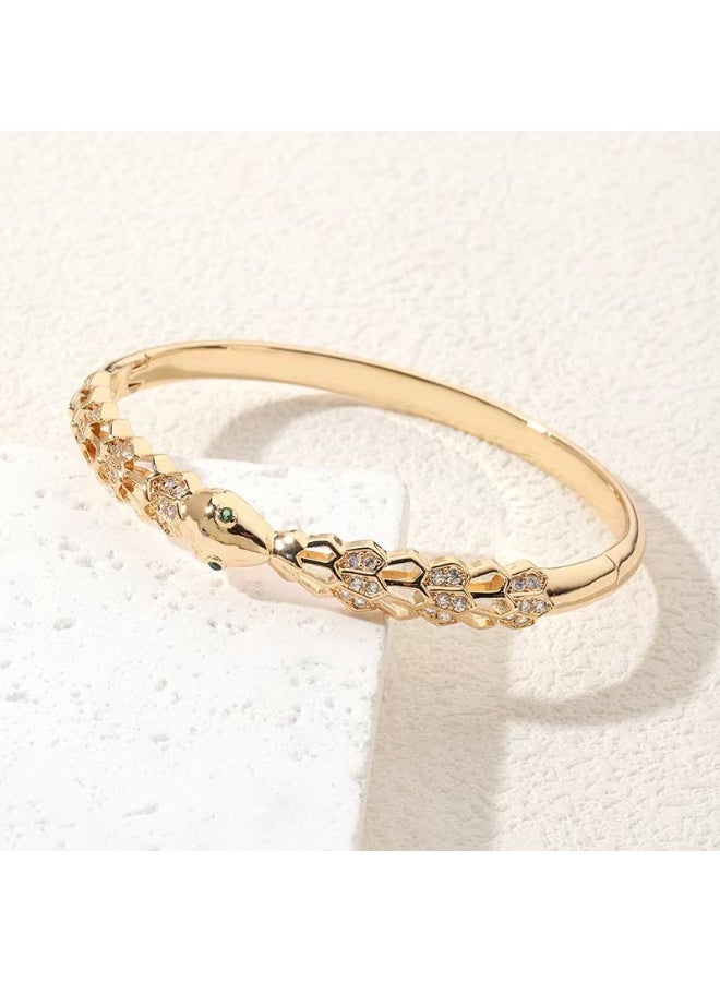 KUYING New Fashionable Digital Emerald Small Diamond Bracelet