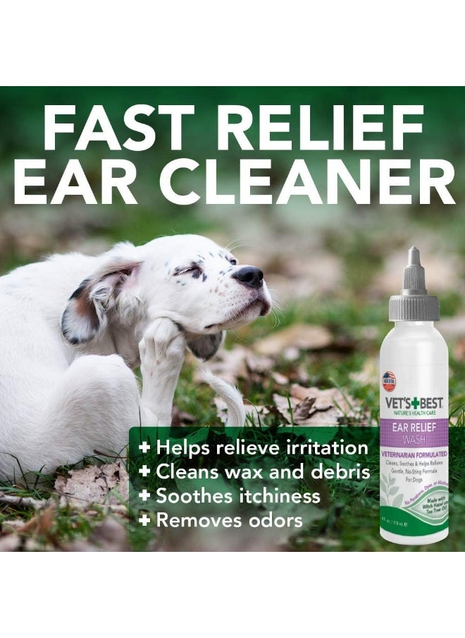 Vet's Best Vet's Best Dog Ear Cleaner Kit - Multi-Symptom Ear Relief - Wash & Dry Treatment - Alcohol-free  - Image 2