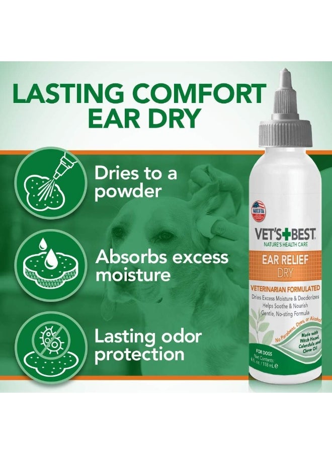 Vet's Best Vet's Best Dog Ear Cleaner Kit - Multi-Symptom Ear Relief - Wash & Dry Treatment - Alcohol-free  - Image 3