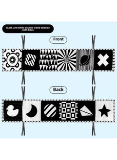 Generic Black And White Color Tear-proof Baby Bed Circumference Soft Cloth Book Montessori Baby Cognitive Cloth Book-Color:Pattern Black And White  - Image 1