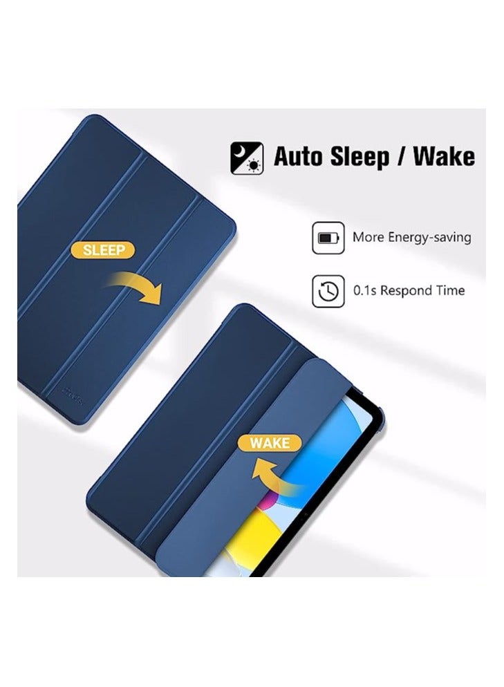 Procases iPad 10th Generation Case 2022 iPad 10.9 Inch Case, iPad 10 Case Slim Stand Hard Shell Back Protective Smart Cover for 10.9” iPad 10th Gen 2022 Release A2696 A2757 A2777 -Navy - Image 1