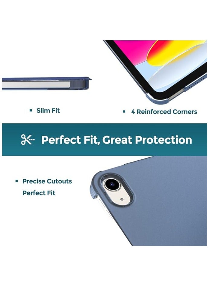 Procases iPad 10th Generation Case 2022 iPad 10.9 Inch Case, iPad 10 Case Slim Stand Hard Shell Back Protective Smart Cover for 10.9” iPad 10th Gen 2022 Release A2696 A2757 A2777 -Navy - Image 5