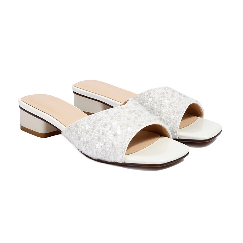 2024 Leisure Low-Heeled Square 32-48 Size Open-Toe Outdoor Slippers - Image 1