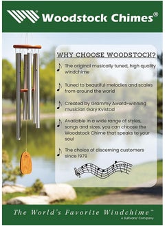 Woodstock Chimes Woodstock Wind Chimes for Outside, Garden Decor, Outdoor & Patio Decor (32") Wind Bell Style Wind Chimes, Garden Decor for Outside, Temple Bells Quintet Copper (TB5C)  - Image 4