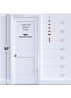 Woodstock Chimes Woodstock Wind Chimes for Outside, Garden Decor, Outdoor & Patio Decor (32") Wind Bell Style Wind Chimes, Garden Decor for Outside, Temple Bells Quintet Copper (TB5C)  - Image 3