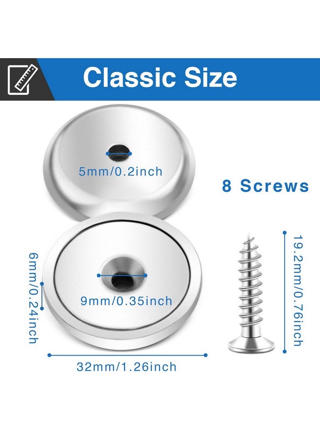 E BAVITE Neodymium Cup Magnets, Rare Earth Magnets with Heavy Duty, Hold up to 110 Lbs, Cup Magnet with Countersunk Hole and Stainless Screws for Kitchen, Craft, Office and So on - Pack of 12 - Image 2