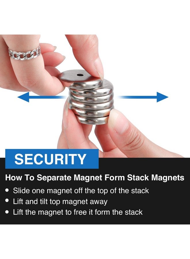E BAVITE Neodymium Cup Magnets, Rare Earth Magnets with Heavy Duty, Hold up to 110 Lbs, Cup Magnet with Countersunk Hole and Stainless Screws for Kitchen, Craft, Office and So on - Pack of 12 - Image 4