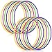 Sratte 8 Pcs Color Hoop Detachable Adjustable Exercise Ring Plastic Hoop for Gymnastics Dog Agility Equipment Party Decor 4 Colors28 InchClassic Colors - Image 3