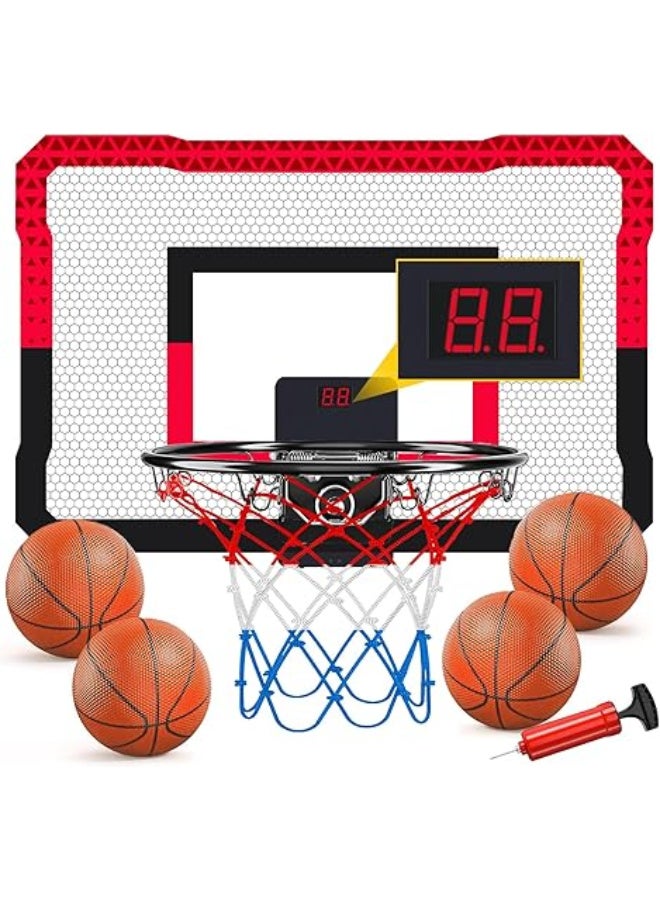 لوحة كرة سلة مع سلة وشبكة، لوحة نتائج رقمية، للأطفال، للعب المتنوع متعدد الالوان - Image 3