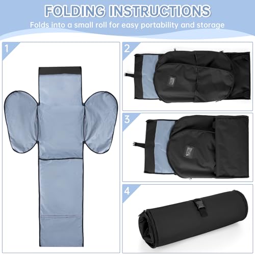 WELIDAY Padded Car Seat Travel Bag Compatible with Doona, Infant Car Seat Travel Bag, Foldable Car Seat Stroller Gate Check Bag for Airplane (Black) - Image 5
