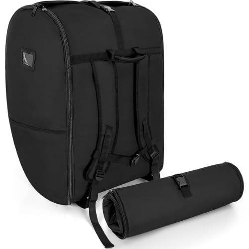 WELIDAY Padded Car Seat Travel Bag Compatible with Doona, Infant Car Seat Travel Bag, Foldable Car Seat Stroller Gate Check Bag for Airplane (Black) - Image 1