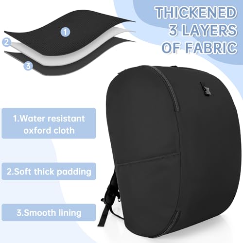 WELIDAY Padded Car Seat Travel Bag Compatible with Doona, Infant Car Seat Travel Bag, Foldable Car Seat Stroller Gate Check Bag for Airplane (Black) - Image 4