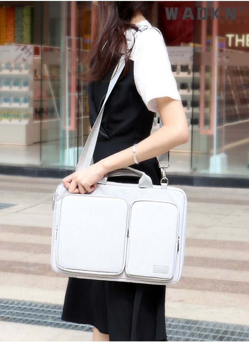WAOKN Unisex Simple Laptop Bag Student Commuter Shoulder Bag, Suitable for Work School Handbag Travel Business Office Briefcase  - Image 2