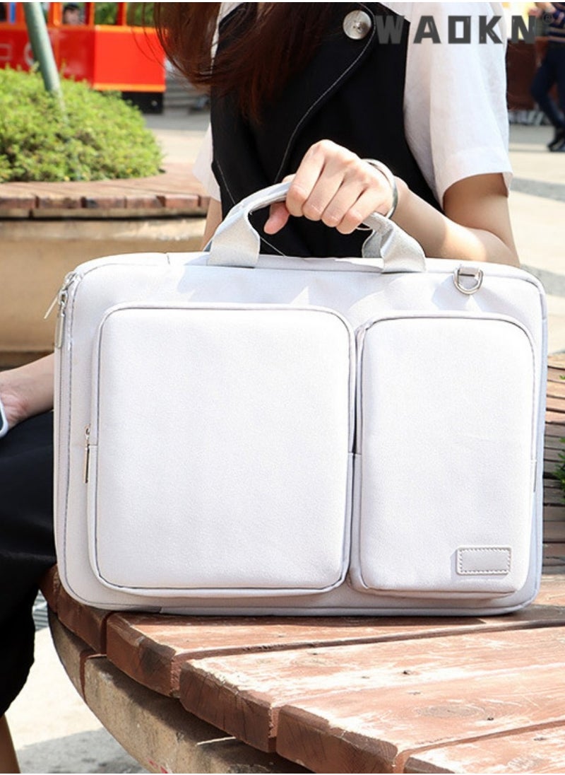WAOKN Unisex Simple Laptop Bag Student Commuter Shoulder Bag, Suitable for Work School Handbag Travel Business Office Briefcase  - Image 5
