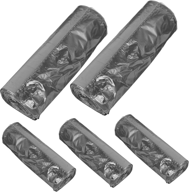 Heavy Duty Dark Grey Trash Bags 50x45cm 5 Rolls For Kitchen Bathroom Home Use - Image 2