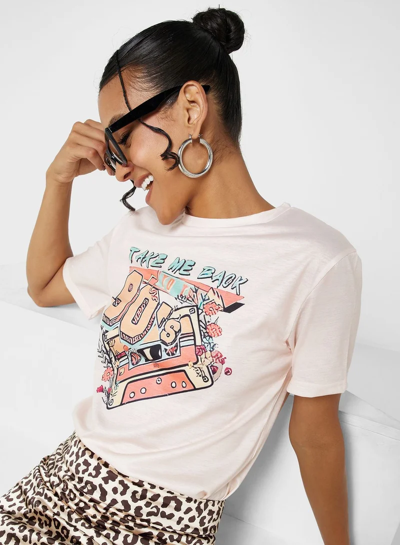 Ginger Crew Neck Graphic T-shirt
