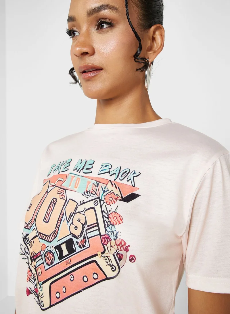 Ginger Crew Neck Graphic T-shirt