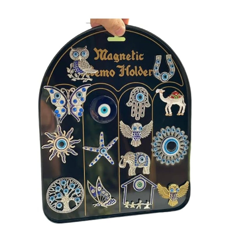 BLUE BEADS Home & Decor Magnets Multi Design Turkish Evil Eye Fridge Magnet Refrigerator Sticker Home and Office Decorative Things & Car Accessories (Any 2 Pcs), 2 Piece - Image 1
