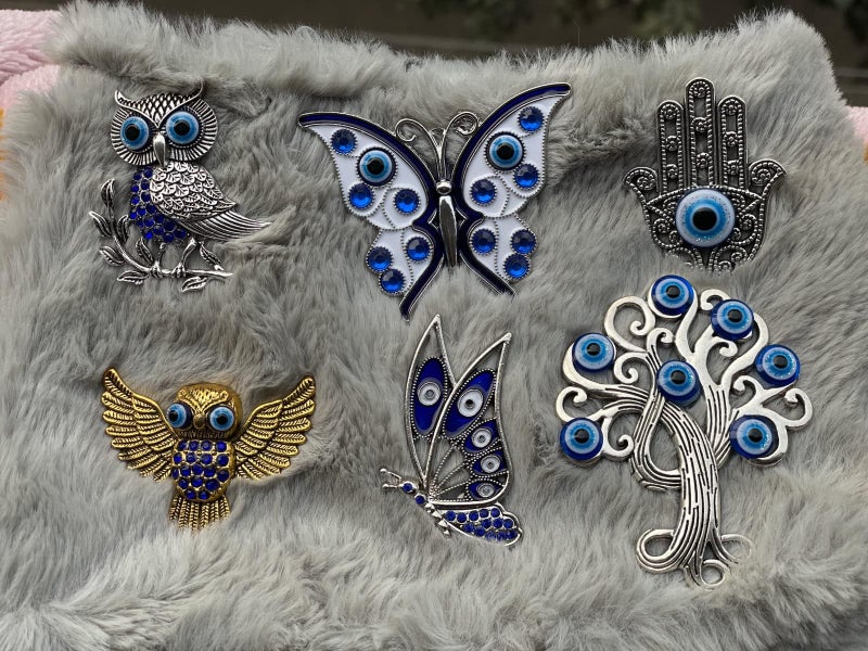 BLUE BEADS Home & Decor Magnets Multi Design Turkish Evil Eye Fridge Magnet Refrigerator Sticker Home and Office Decorative Things & Car Accessories (Any 2 Pcs), 2 Piece - Image 4
