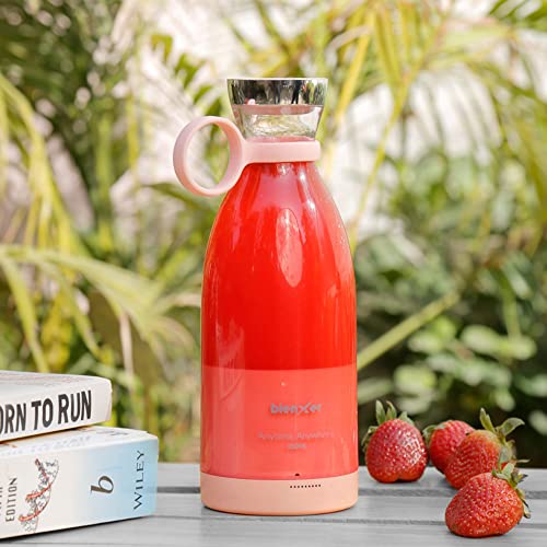 Blenxer Portable Blender 350ml, Perfect for Shakes, Smoothies, Baby Food | Portable Blender For Gym and Kitchen | Wireless Charging | 15+ Blends on Single Charge | 1 year Warranty -Peachy Pink - Image 2
