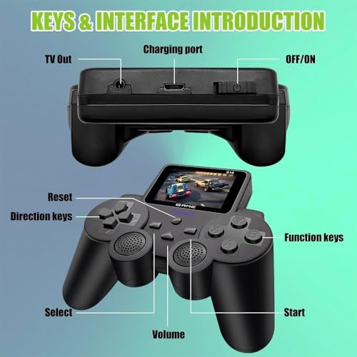 Cubonic PlayTor S10 Portable Retro Gaming Console with 520 Built-in Classic Games | Compact Handheld Design with HD Screen | Plug & Play Gamepad for Kids & Adults – Travel Friendly - Image 5