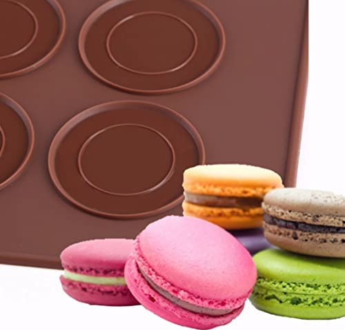 MoldBerry 30 Cavity Macaroon Mat Silicone Macaroon Sheet for Bake Pans Macaroon Pastry Cookie Making Non Stick Reusable Macaroon Mould Pack of 2 Multi Color - Image 5