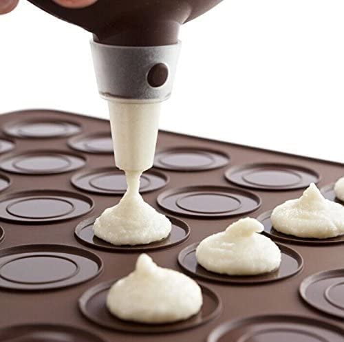 MoldBerry 30 Cavity Macaroon Mat Silicone Macaroon Sheet for Bake Pans Macaroon Pastry Cookie Making Non Stick Reusable Macaroon Mould Pack of 2 Multi Color - Image 4
