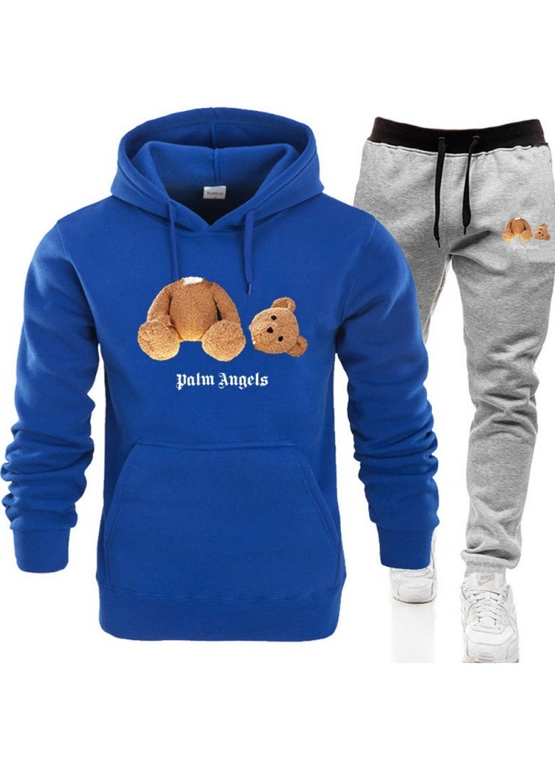 KUYING Autumn And Winter Velvet Warm Printed Casual Suit Sportswear Set  - Image 1