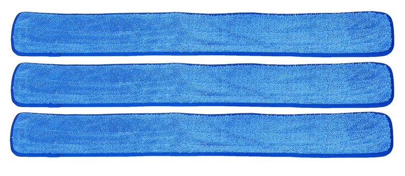Real Clean 48 inch Microfiber Wet Mop Refill Pads for Flat Microfiber Mop Frames Pack of 3