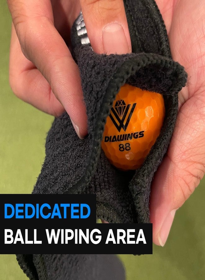 DIAWINGS W Diawings All in One Golf Towel, 5-in-1 Multi-Functional Golf Towel, with Magnetic Hold, Waffle Weave Microfiber Club & Ball Towel, Retractable Brush, Carabiner Clip – Ultimate Golf Accessory (Black) - Image 5