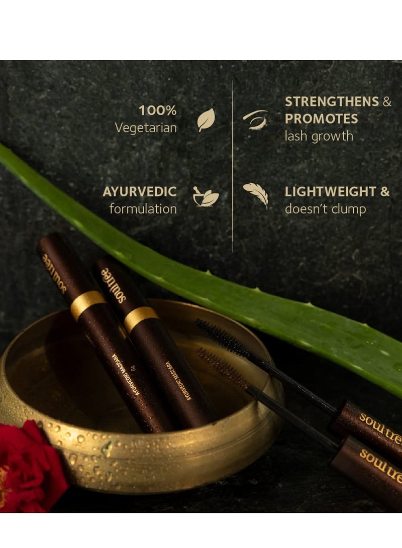 SoulTree Ayurvedic Mascara Black Ayurvedic formulation 6gm - Image 4