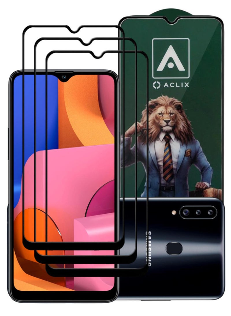 ACLIX 3 Pieces Antistatic ESD Dustproof Premium Quality High Definition Tempered Glass Screen Protector Designed For Samsung Galaxy A20s - Image 1