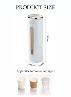 DUNISO Disposable Cup Dispenser，Paper Cup Holder，Wall Mount Automatic Plastic Cups Rack ,Holds 45 Cups Of Storage Box And Storage Shelf For Home, Office, Hospital, Gym, Restaurant  - Image 2