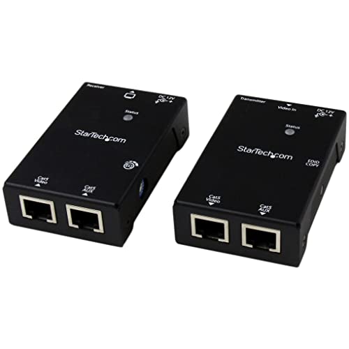 Startech.com StarTechcom HDMI Over CAT5e CAT6 Extender with Power Over Cable 165 ft 50m HDMI VideoAudio Over Dual Ethernet Cable Extender TAA ST121SHD50 - Image 1