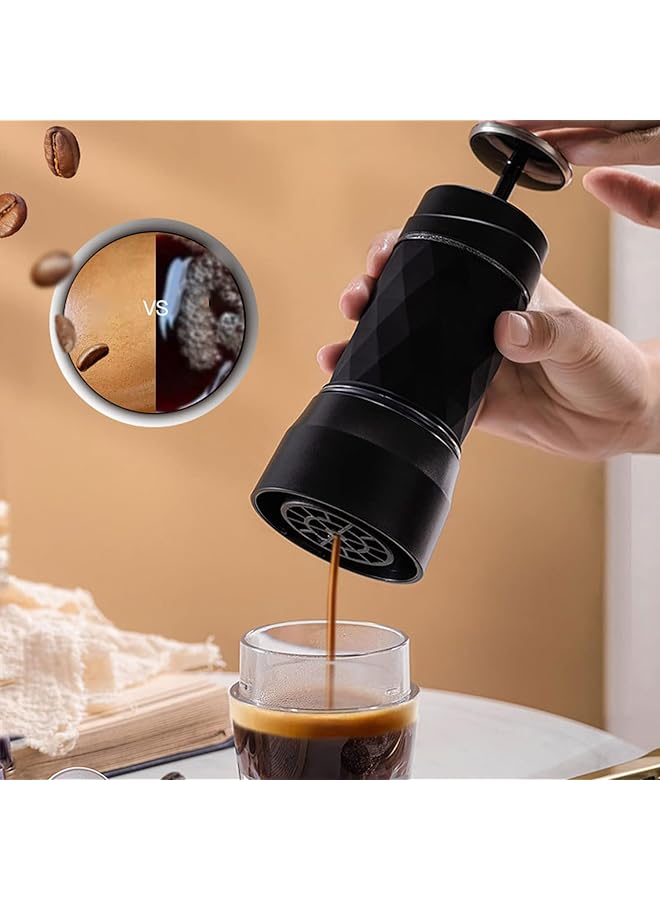 Espresso Machine Portable Coffee Maker Hand Press Coffee Machine Mini Coffee Powder Capsule Maker Set Coffee Maker For Travel Travel For Outdoor Travel Camping Office Home Use