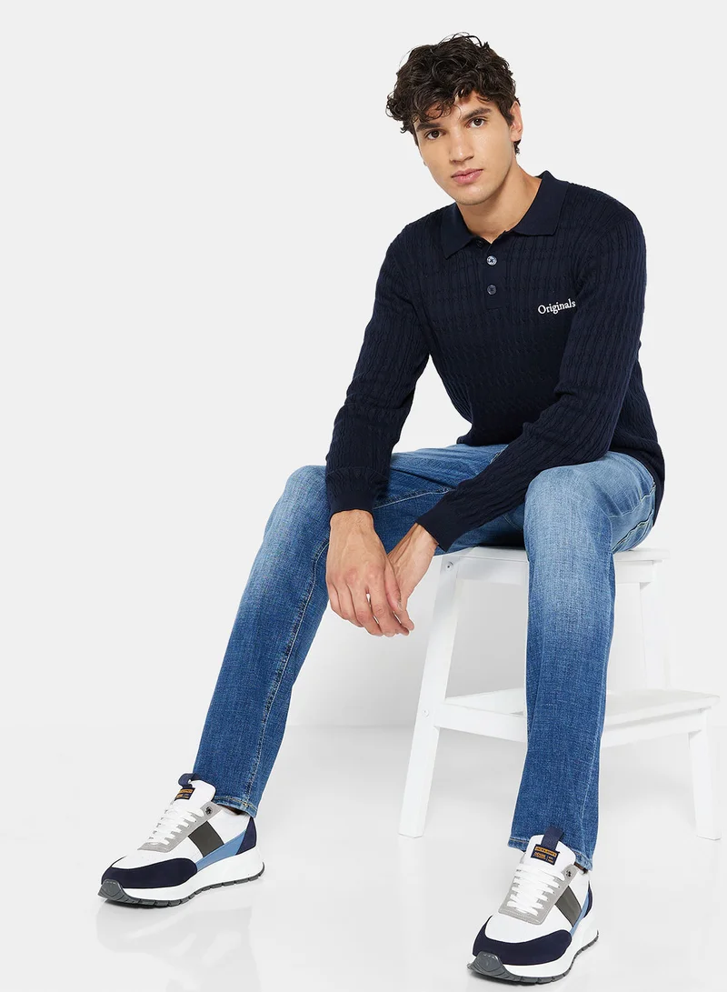 جاك اند جونز Originals Logo Knit Sweater