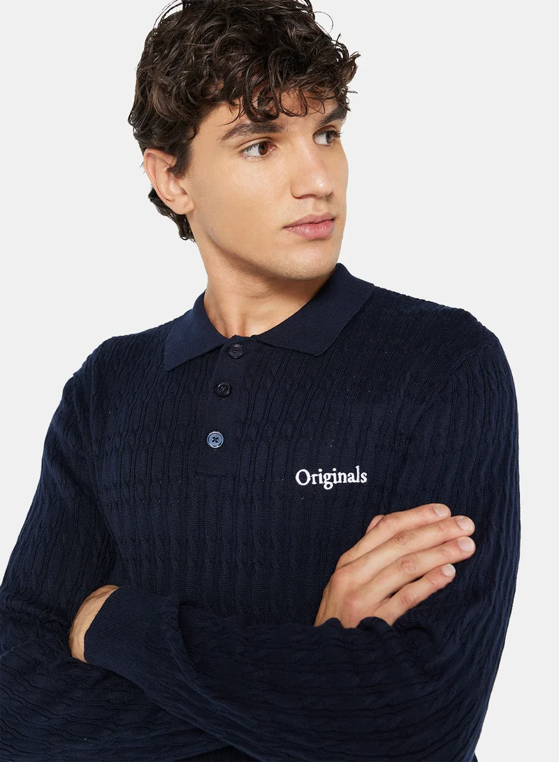جاك اند جونز Originals Logo Knit Sweater