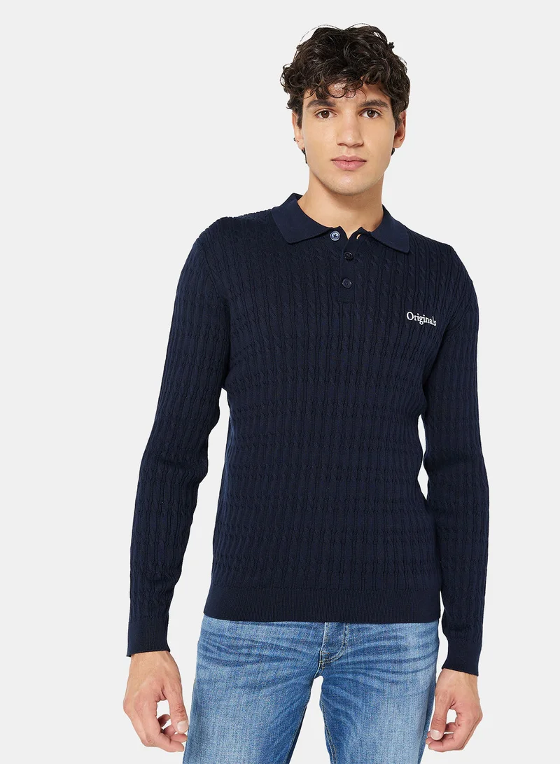 جاك اند جونز Originals Logo Knit Sweater