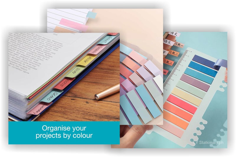 IMPRINT A4 Binder Index Separator (20 Insertable tab Sheets) - Separators for Box Files, Lever Arch Files, Binders Punched- A4 Size with 2 Packs of Book Tabs in 20 Colours (Total 400 Tabs) - Image 4