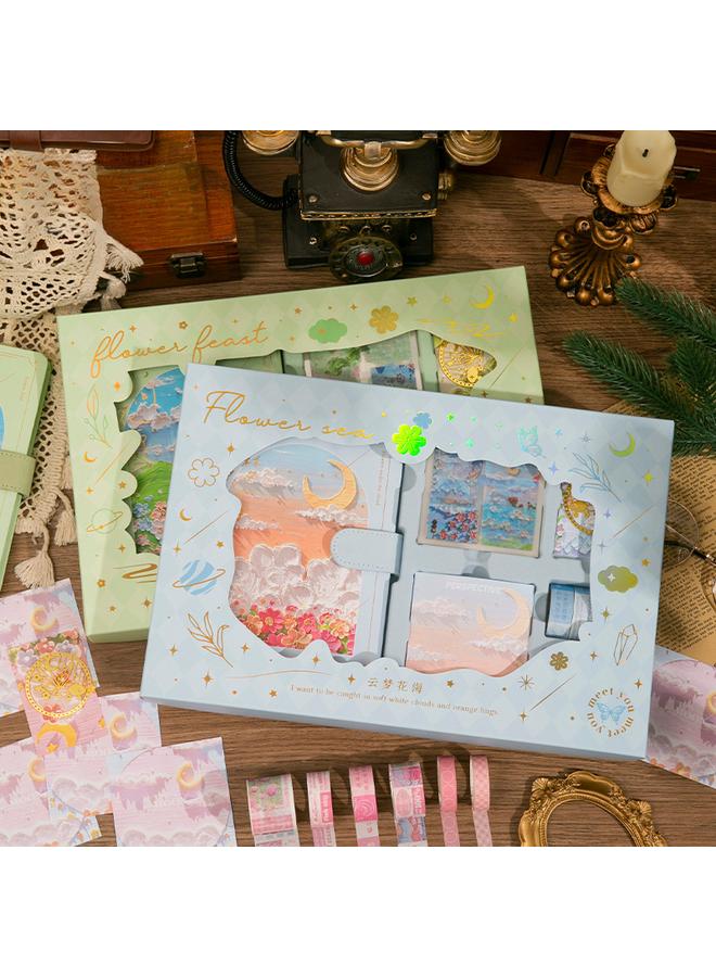 Bluejw Oil Painting Hand Account Book Gift Box Suit Primary School Student Reward Gift Girl Notebook High Color Value - Image 3