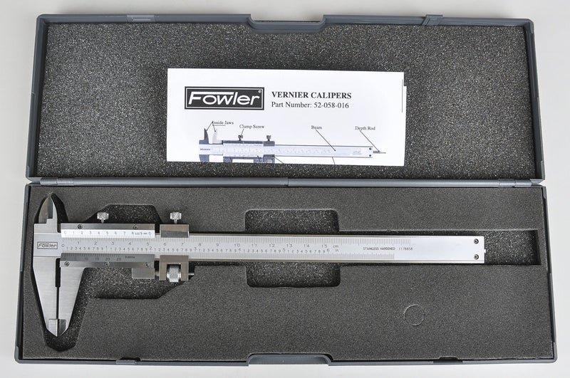 Fowler 52-058-016-0, Vernier Caliper with 0-6"/150mm Measuring Range - Image 4