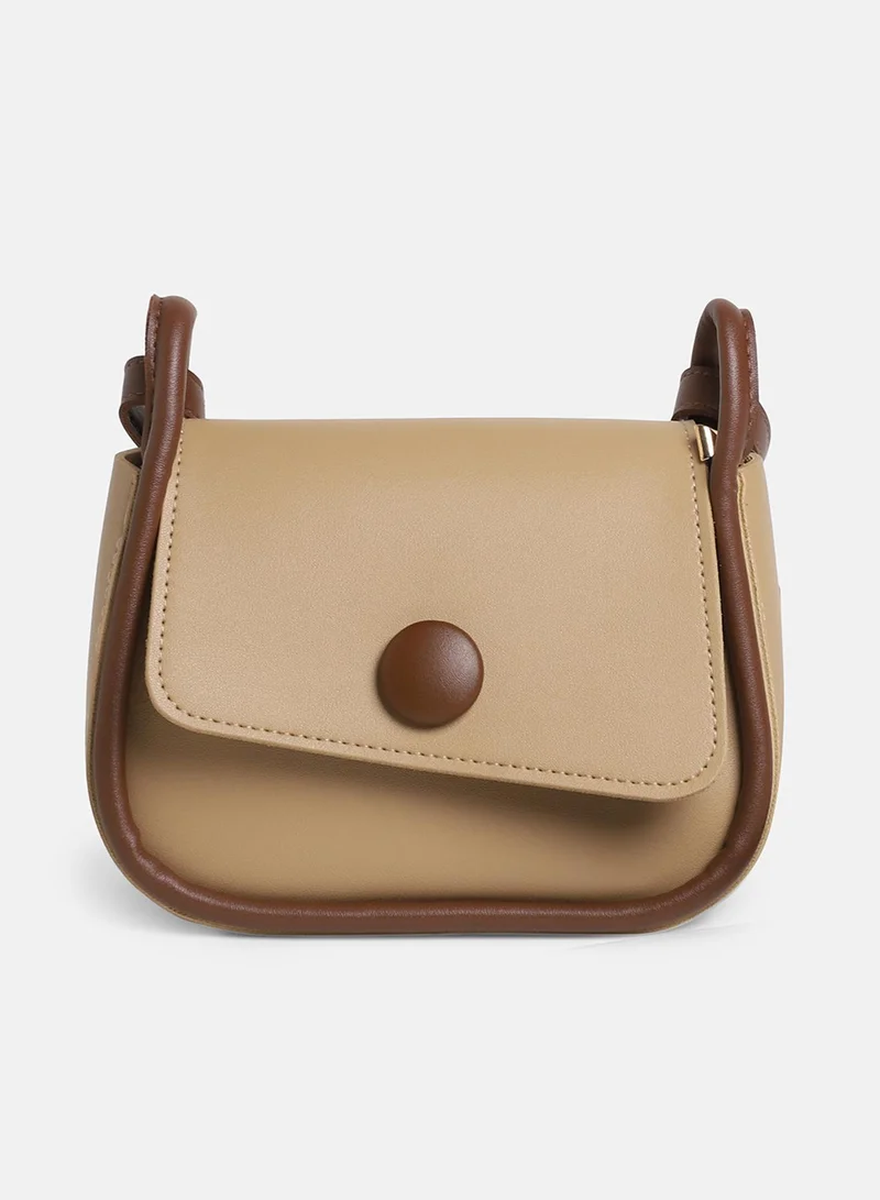 Haute Sauce  Solid Magnet Lock Regular Suede Hand Bag For Women for Women | Best Price UAE