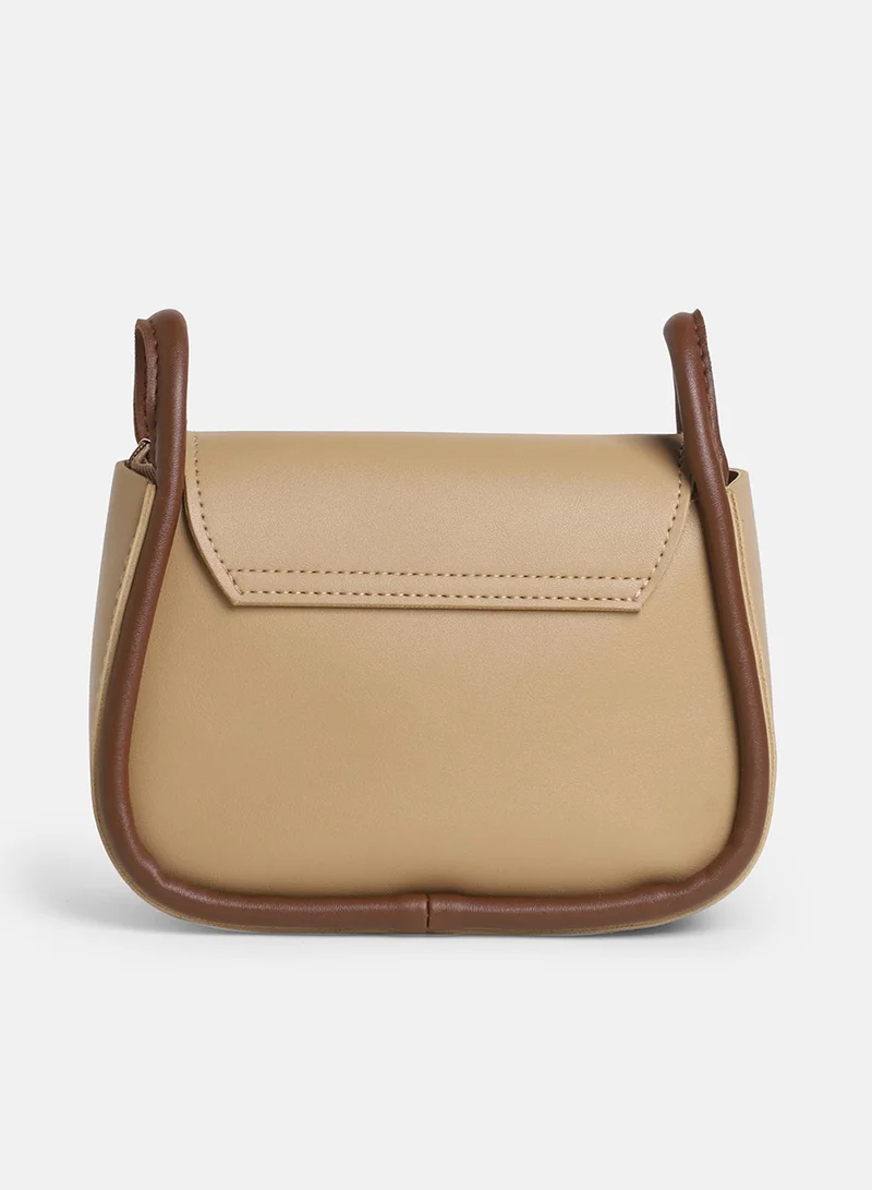 Haute Sauce  Solid Magnet Lock Regular Suede Hand Bag For Women for Women | Best Price UAE