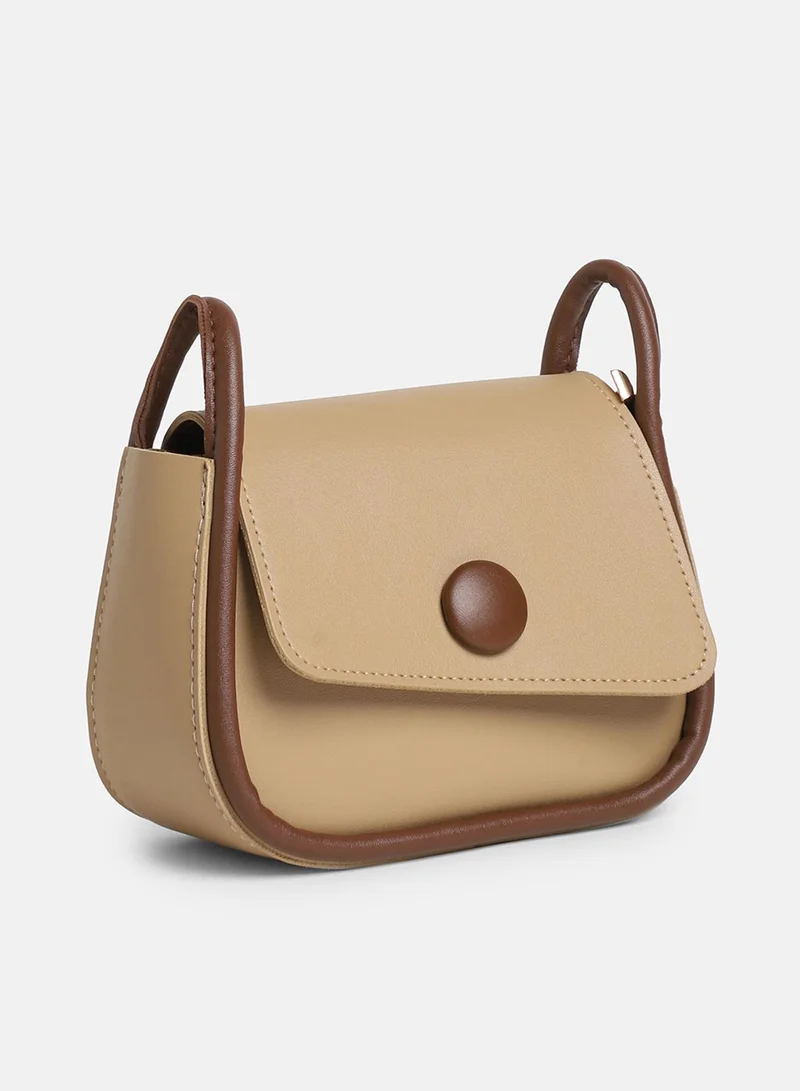 Haute Sauce  Solid Magnet Lock Regular Suede Hand Bag For Women for Women | Best Price UAE
