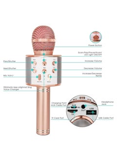 ELTRAZONE Wireless Bluetooth Karaoke Microphone for Kids, 5-in-1 Portable Handheld Karaoke Mic Speaker Player Recorder  - Image 5