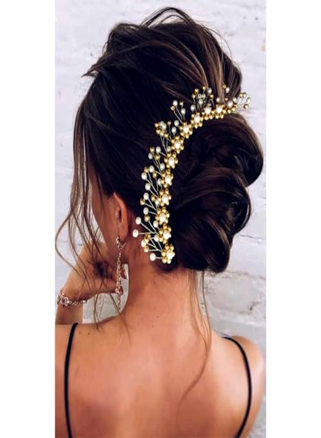 Ansh Attractive Artificial Metal White Stone and Golden Surrounded Pearl Hair Pins/Clips/Juda Pins | Hair Accessories for Women & Girls (Combo Pack of 2495 & 2503) - Image 3