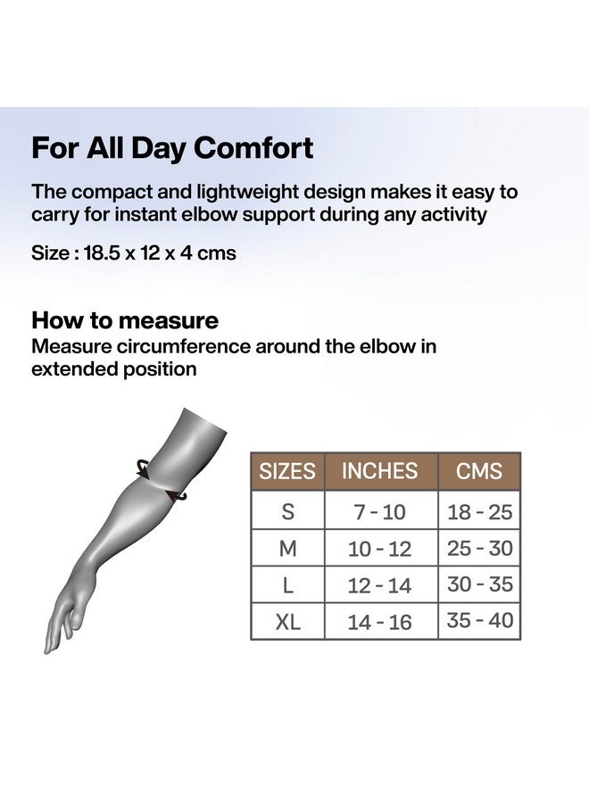 FOVERA Elbow Support Compression Sleeve for Tennis Elbow, Golfer's Elbow, Tendonitis Pain Relief | Ideal for Workout, Tennis, Volleyball, Cricket for Men & Women (Size - M, 1 Pair) - Image 4