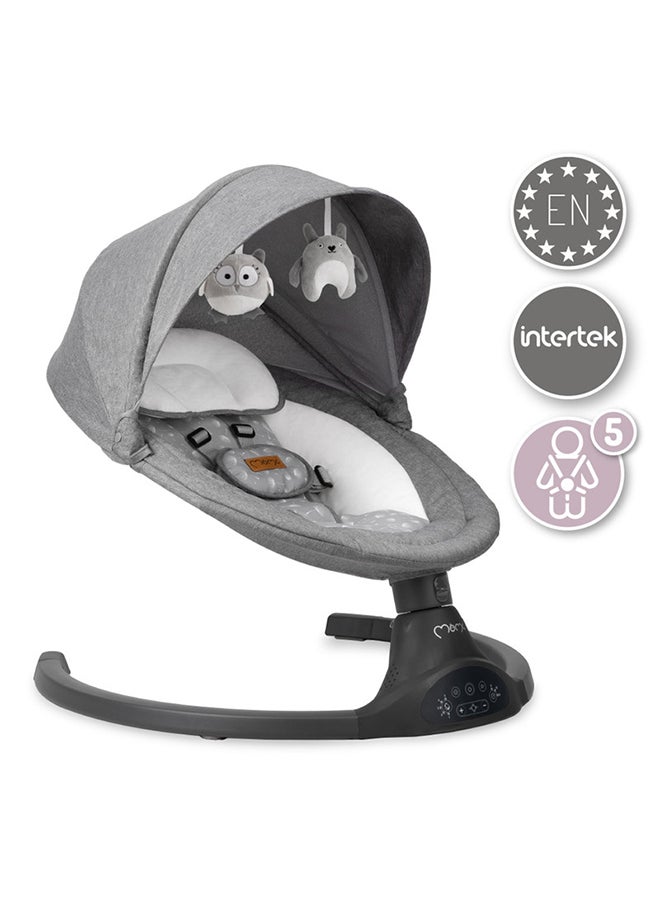 Momi - KENANI Electric Baby Bouncer for Infants, Kids up to 9 kg with Anti-slip pad, Lightweight, Bluetooth Features Connect with Smartphone, Insect Net - Image 1