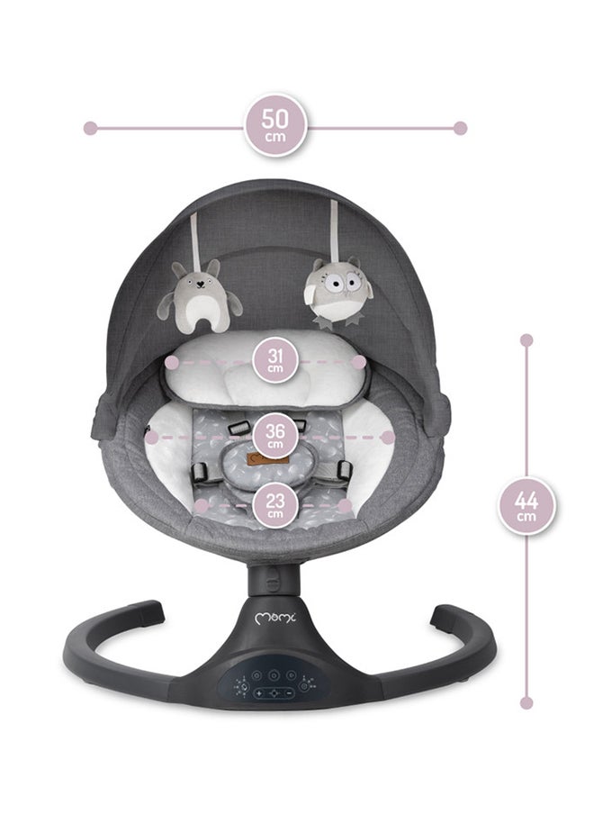 Momi - KENANI Electric Baby Bouncer for Infants, Kids up to 9 kg with Anti-slip pad, Lightweight, Bluetooth Features Connect with Smartphone, Insect Net - Image 1